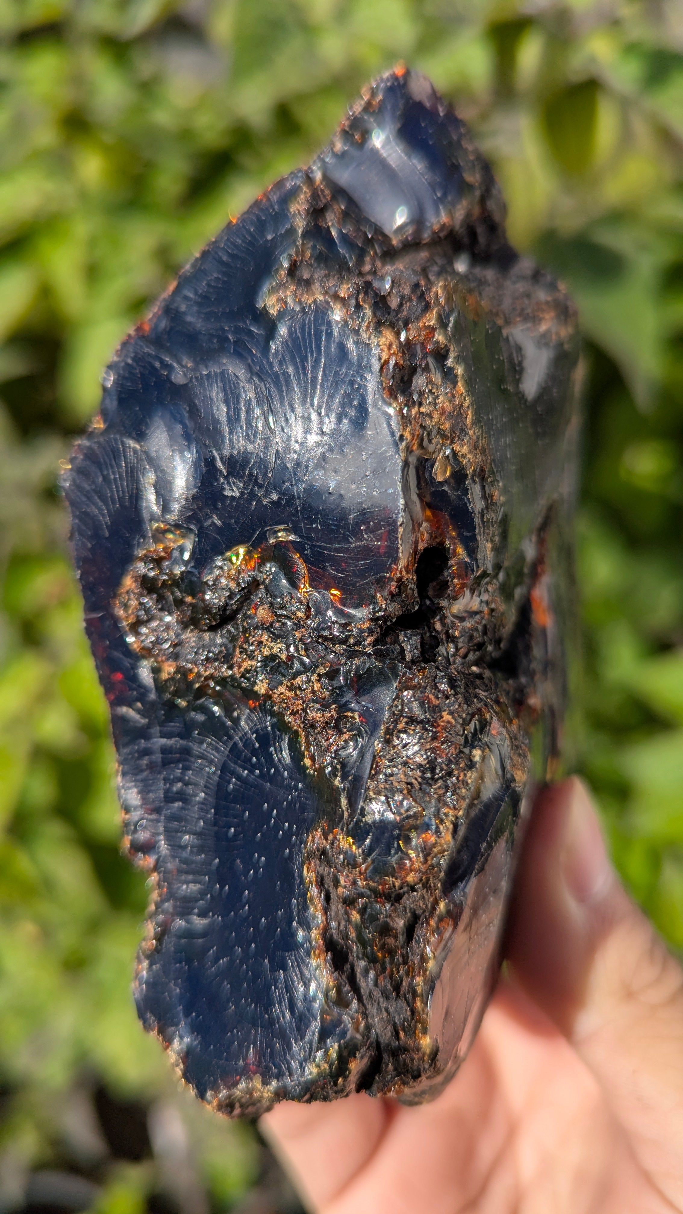 Rare Raw Blue Amber (322 Grams) – Sunlight Glowing, UV-Reactive Natural Gemstone