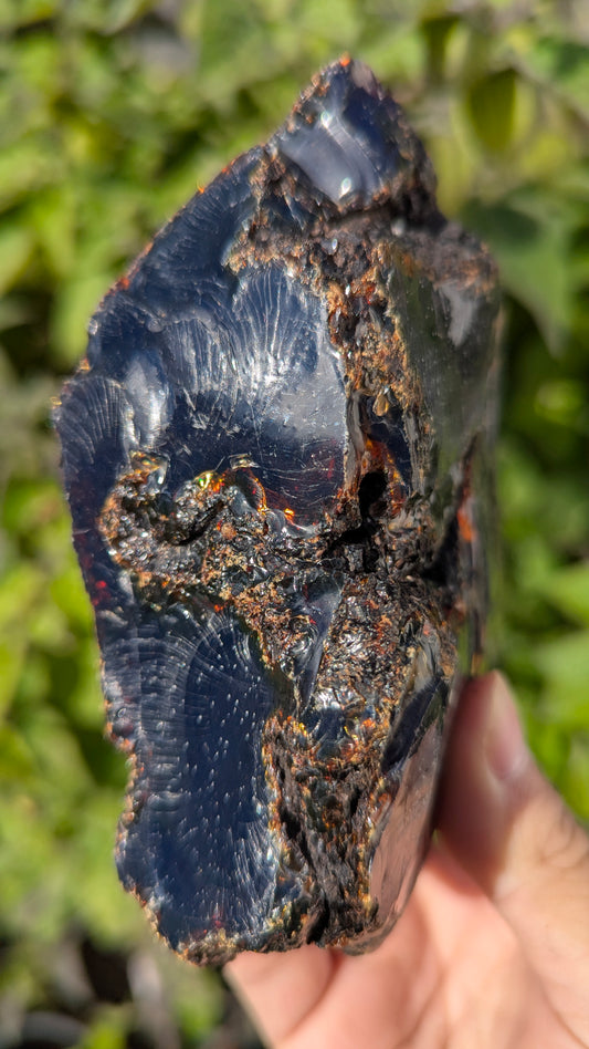 Rare Raw Blue Amber (322 Grams) – Sunlight Glowing, UV-Reactive Natural Gemstone