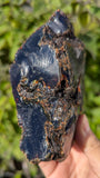 Rare Raw Blue Amber (322 Grams) – Sunlight Glowing, UV-Reactive Natural Gemstone