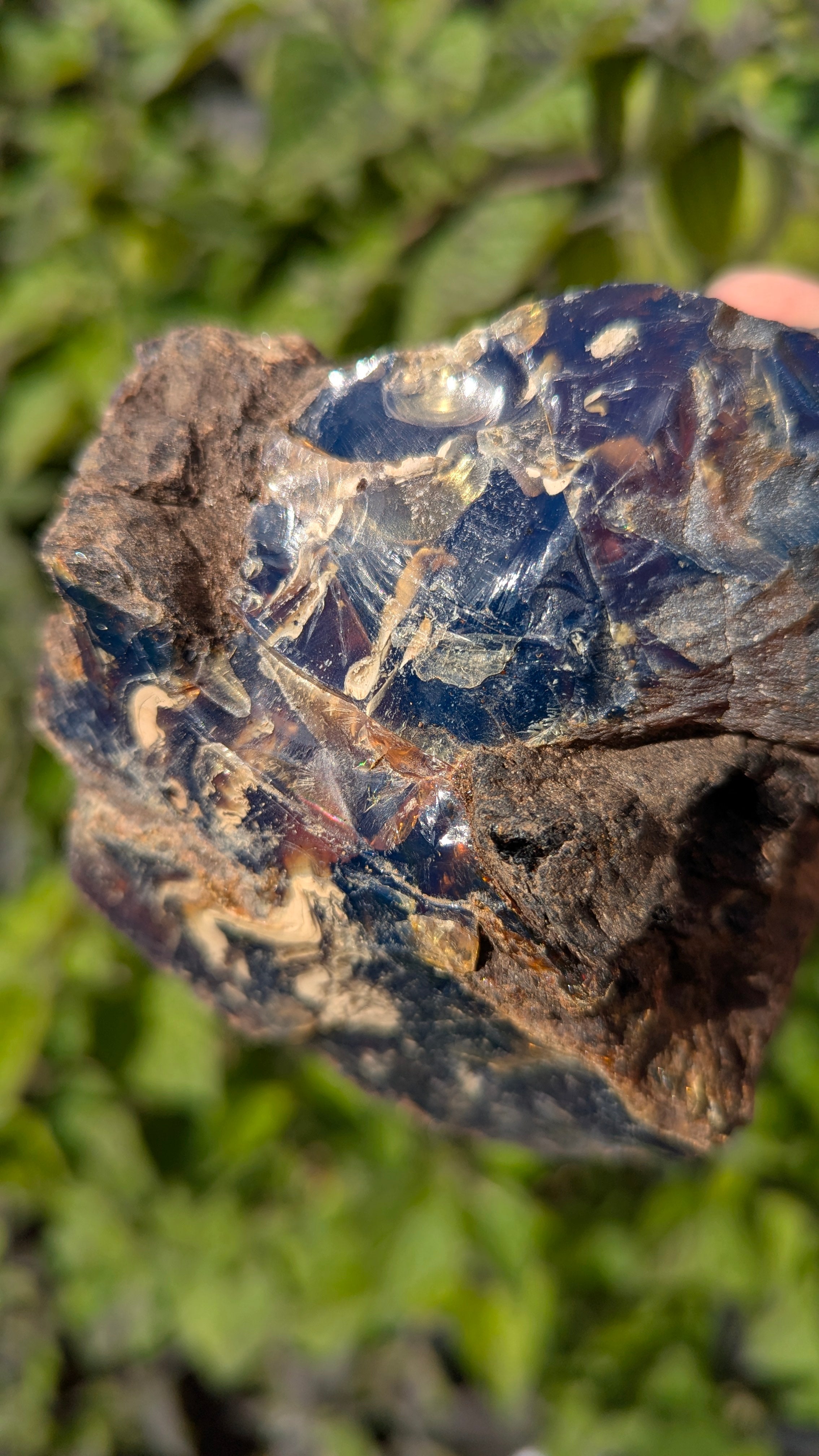 Rare Raw Blue Amber (335 Grams) – Sunlight Glowing, UV-Reactive Natural Gemstone