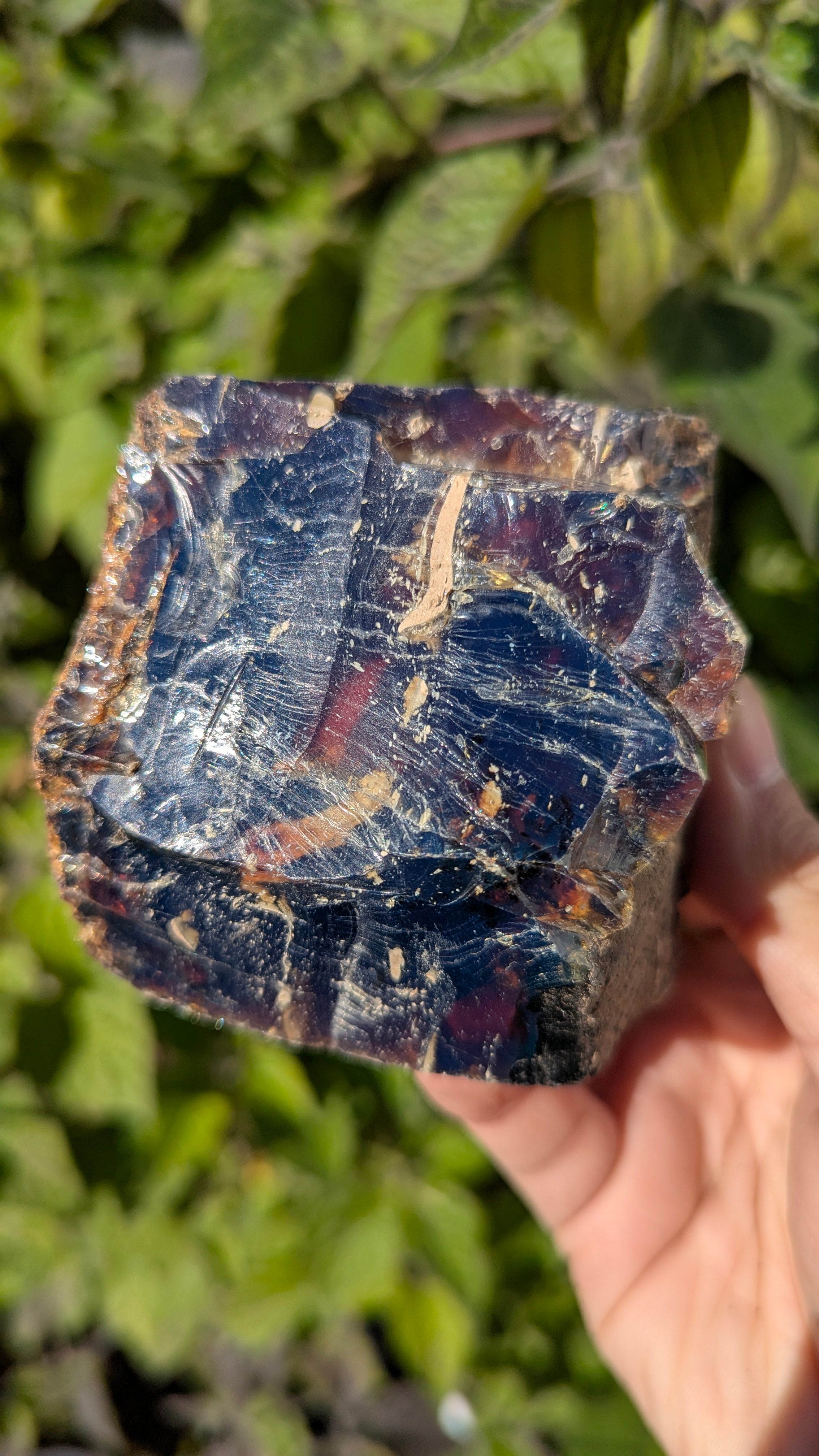 Rare Raw Blue Amber (294 Grams) – Sunlight Glowing, UV-Reactive Natural Gemstone