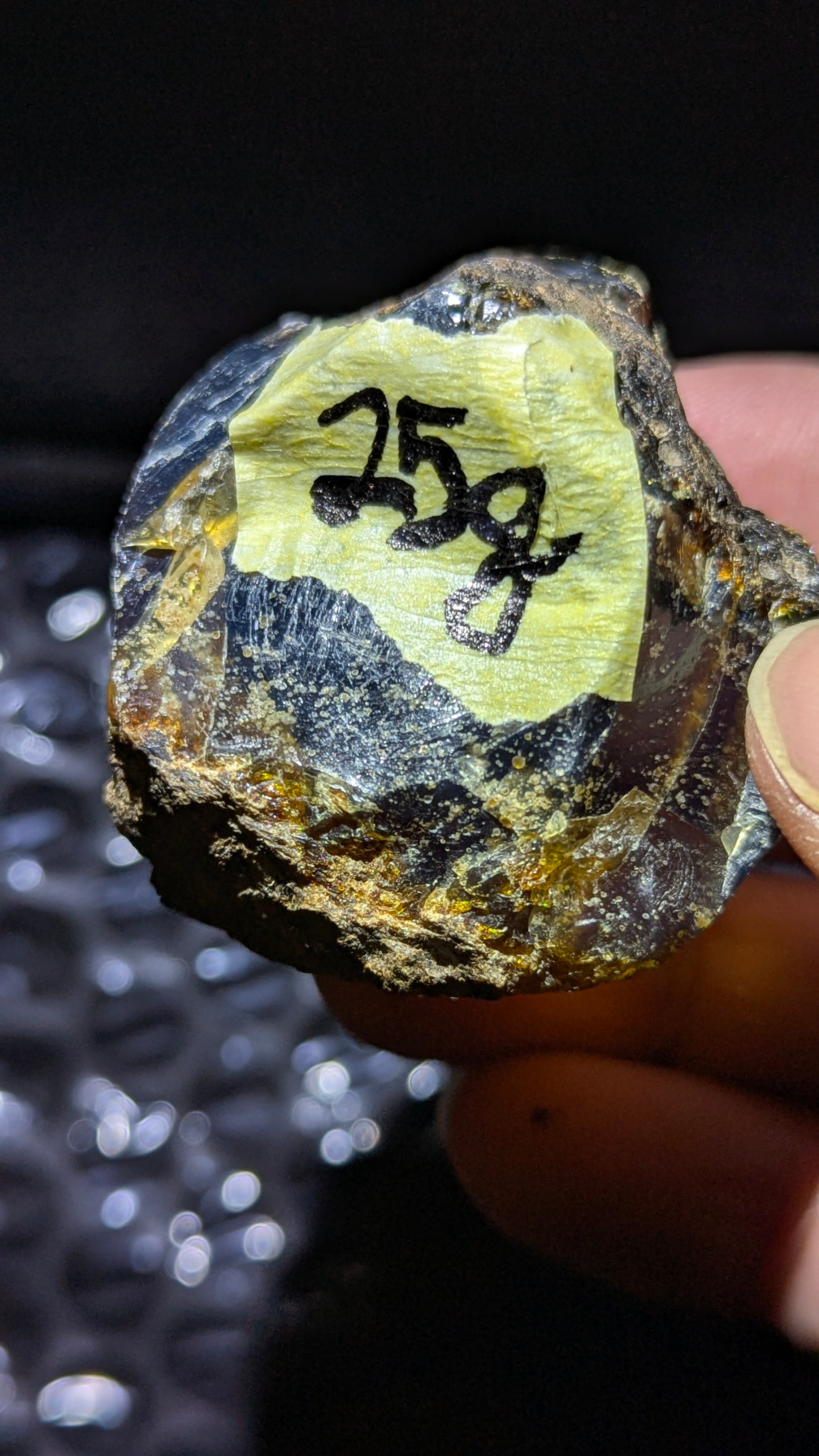 Beautiful Genuine 25g Blue Amber – Natural Amber, Untreated