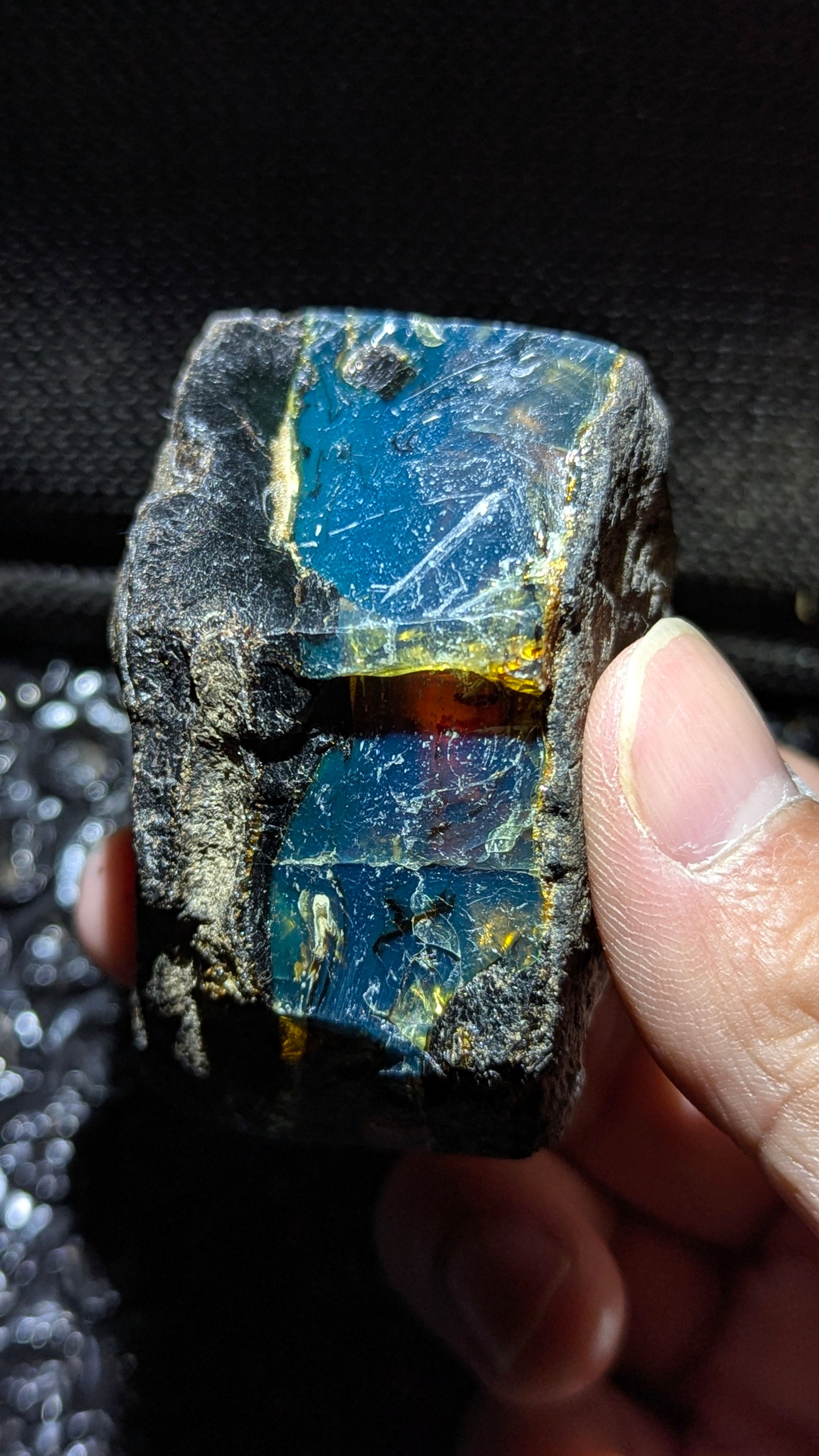 Beautiful Genuine 54g Blue Amber – Natural Amber, Untreated