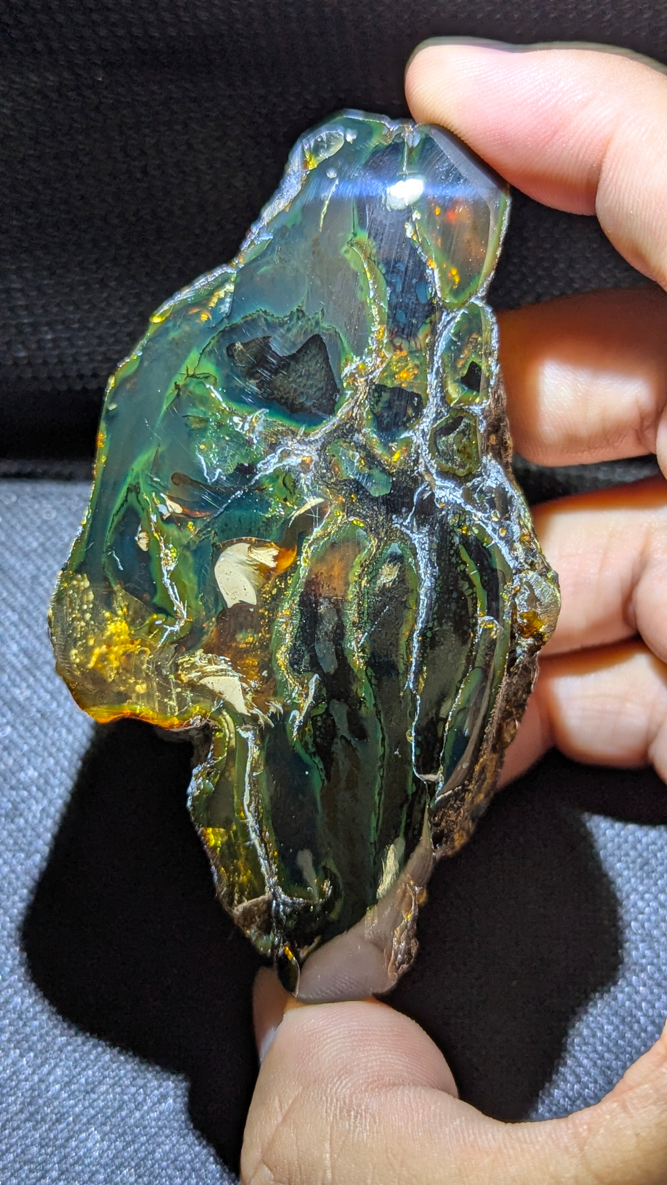 Premium 70.8g Natural Greenish Blue Amber Specimen – Authentic & Untreated