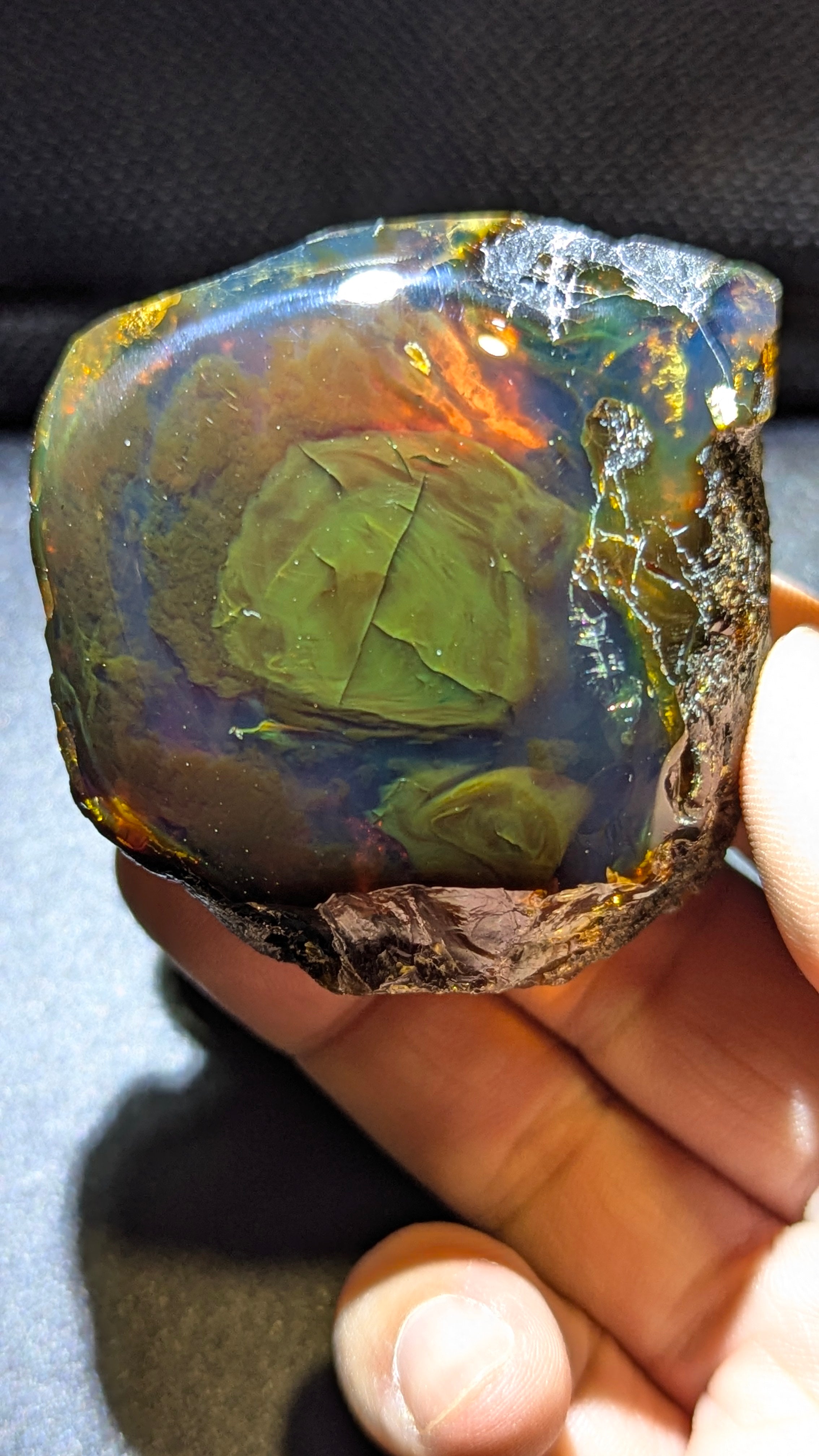 Premium 40g Natural Greenish Blue Amber Specimen – Authentic & Untreated