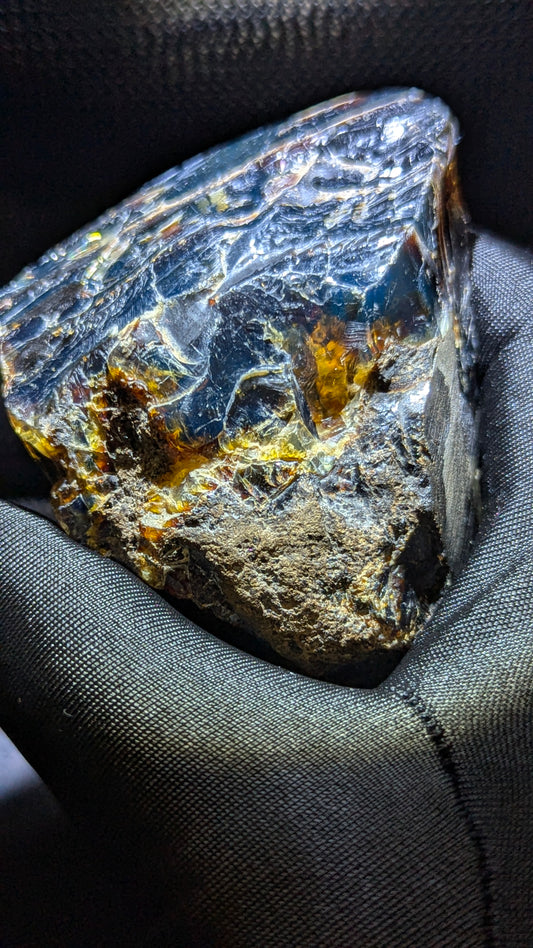 Rare Beautiful Genuine 63g Blue Amber – Natural Amber, Untreated