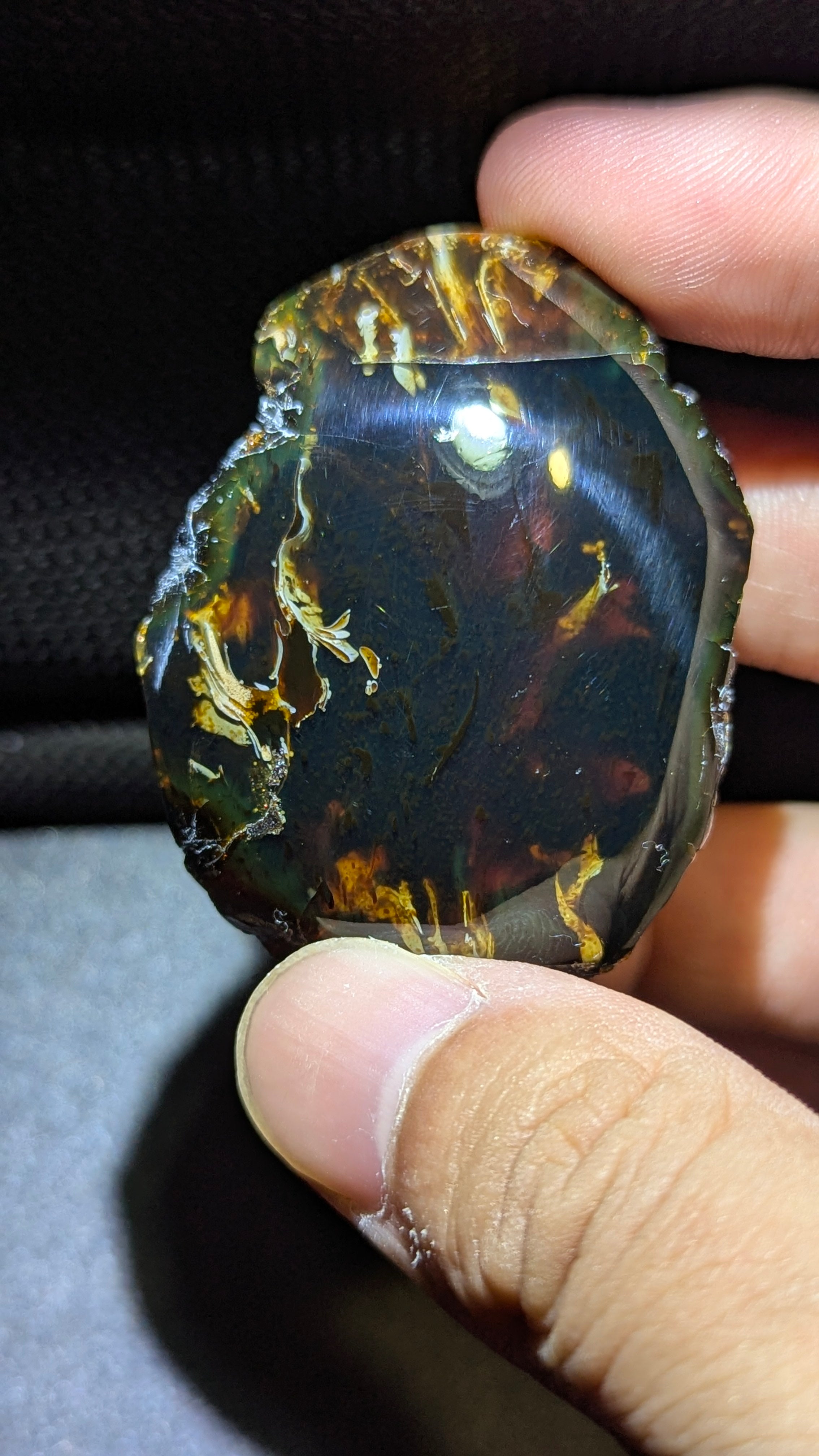 Rare Beautiful Genuine 20g Blue Amber – Natural Amber, Untreated