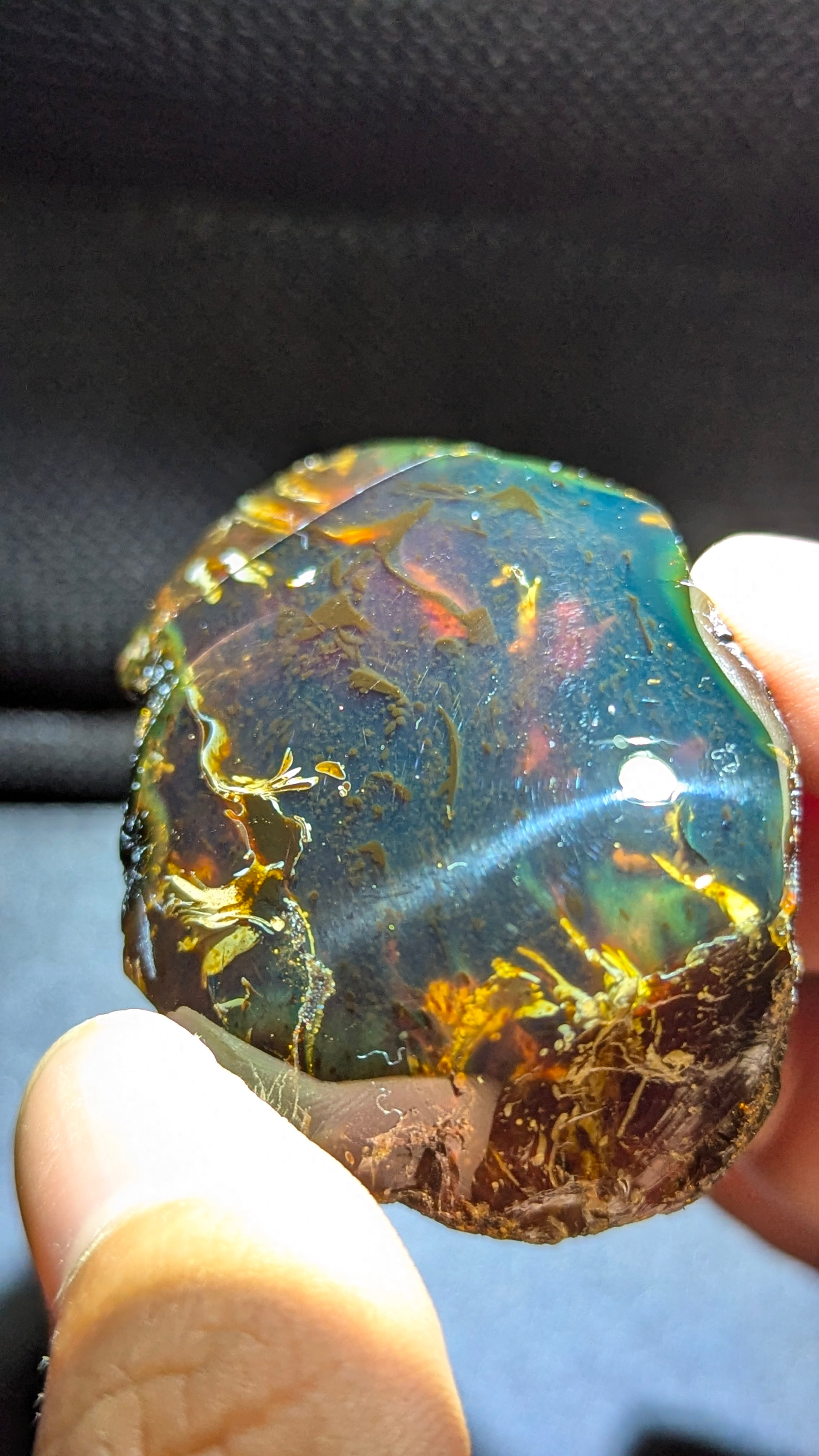 Rare Beautiful Genuine 20g Blue Amber – Natural Amber, Untreated