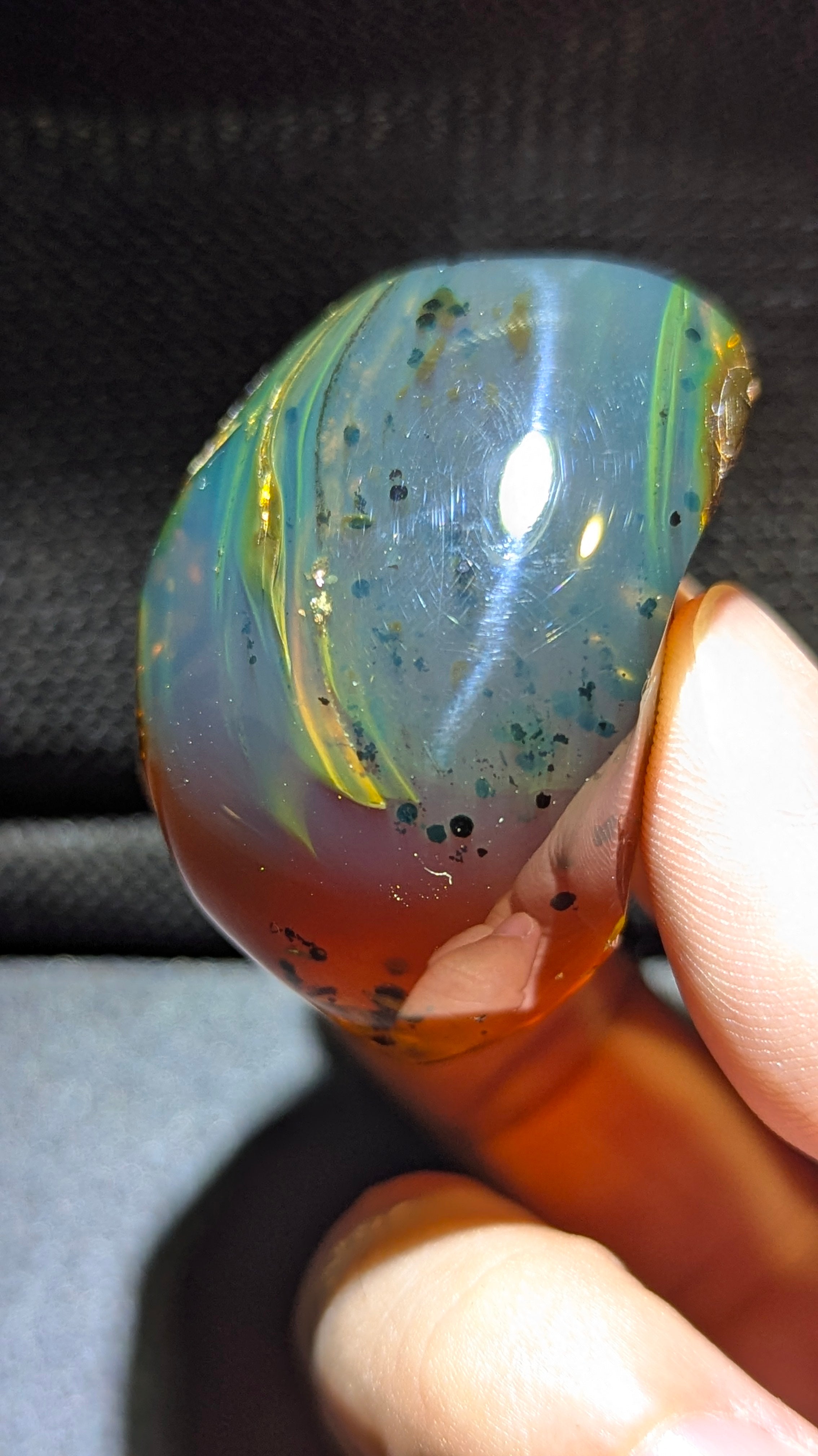 Rare Beautiful Genuine 20g Blue Amber – Natural Amber, Untreated