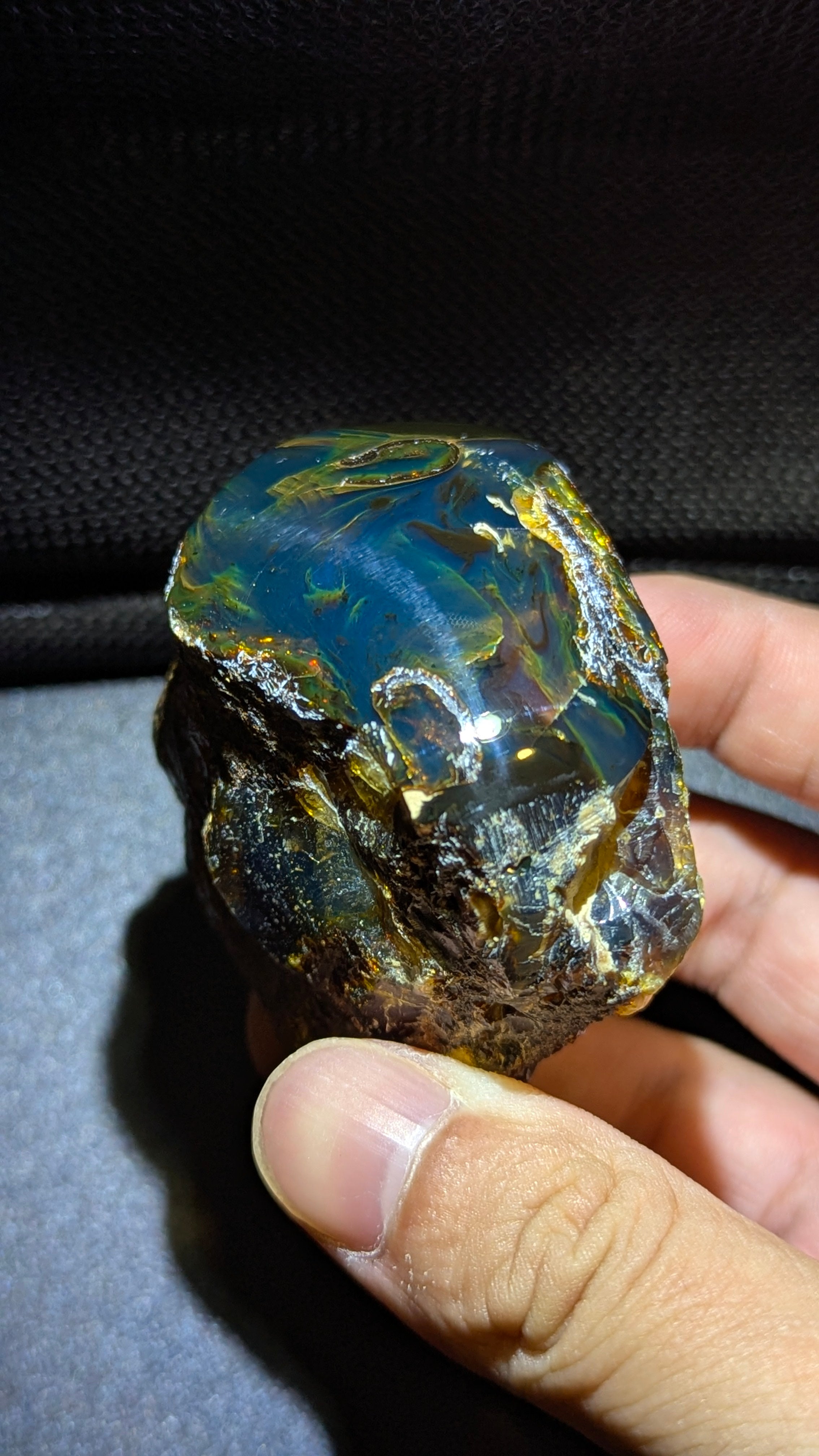 Rare Beautiful Genuine 66g Blue Amber – Natural Amber, Untreated