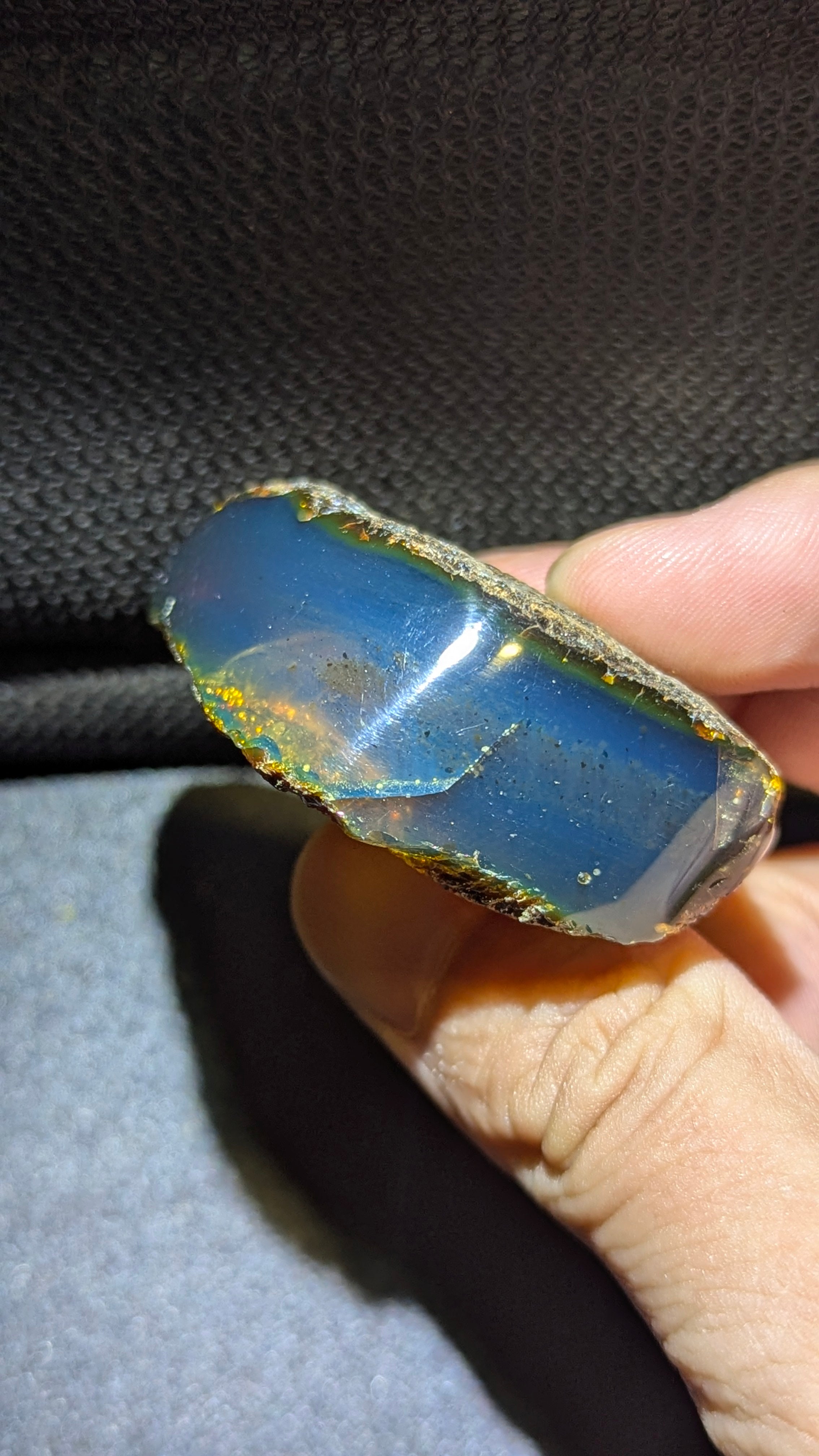 Rare Beautiful Genuine 17g Blue Amber – Natural Amber, Untreated