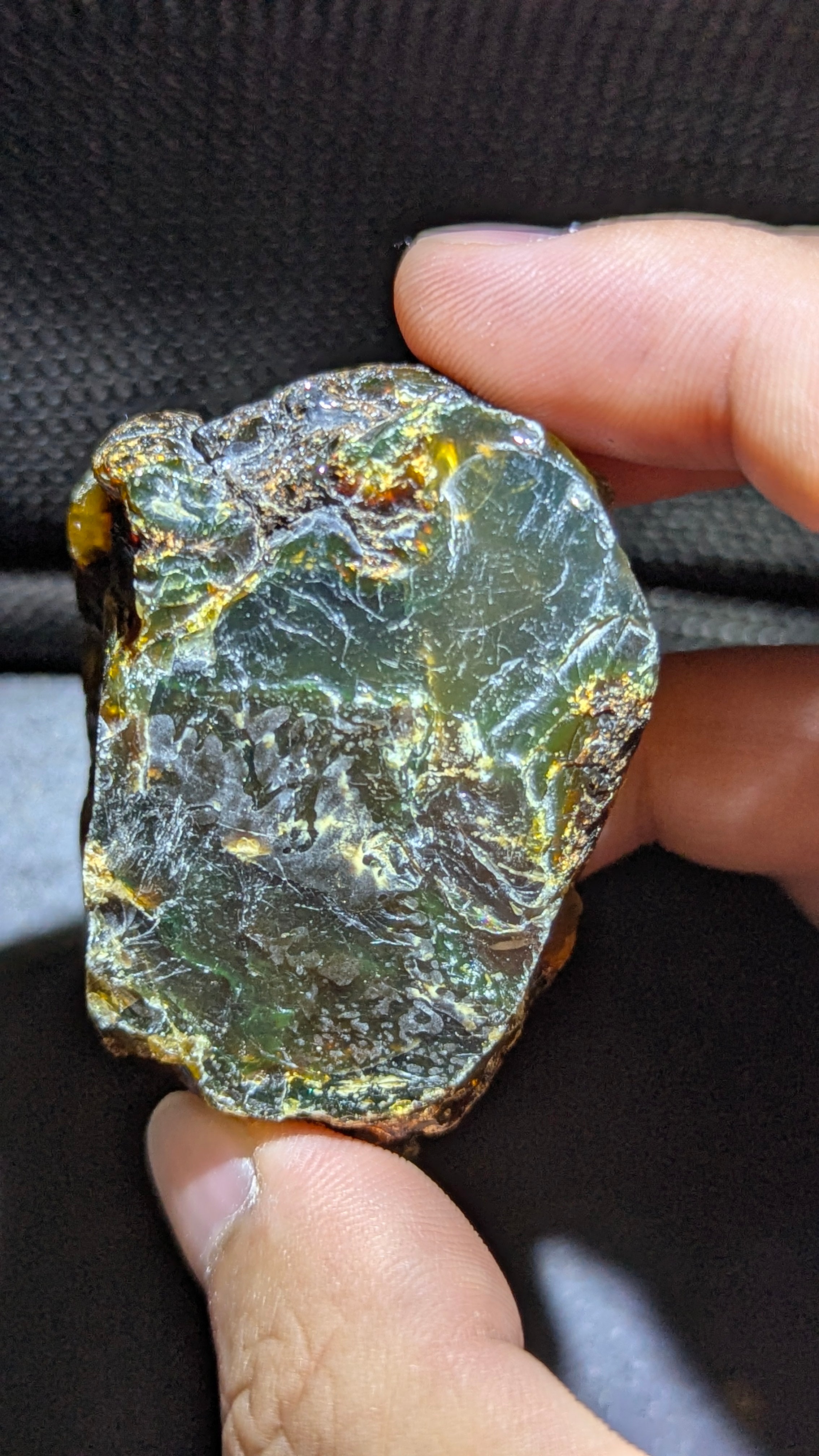 Rare Beautiful Genuine 34g Blue Amber – Natural Amber, Untreated