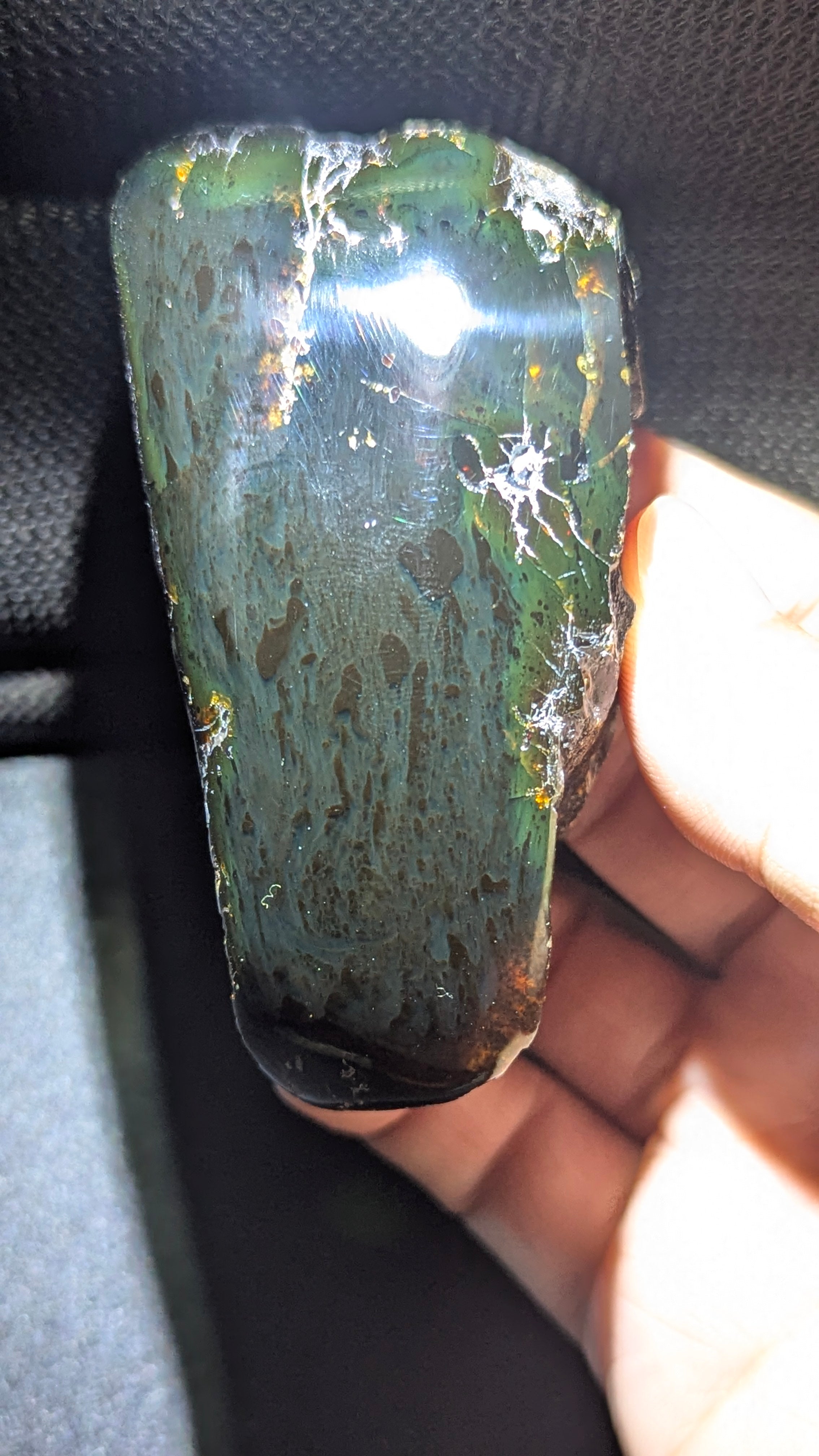 Rare Beautiful Genuine 68G Blue Amber – Natural Amber, Untreated