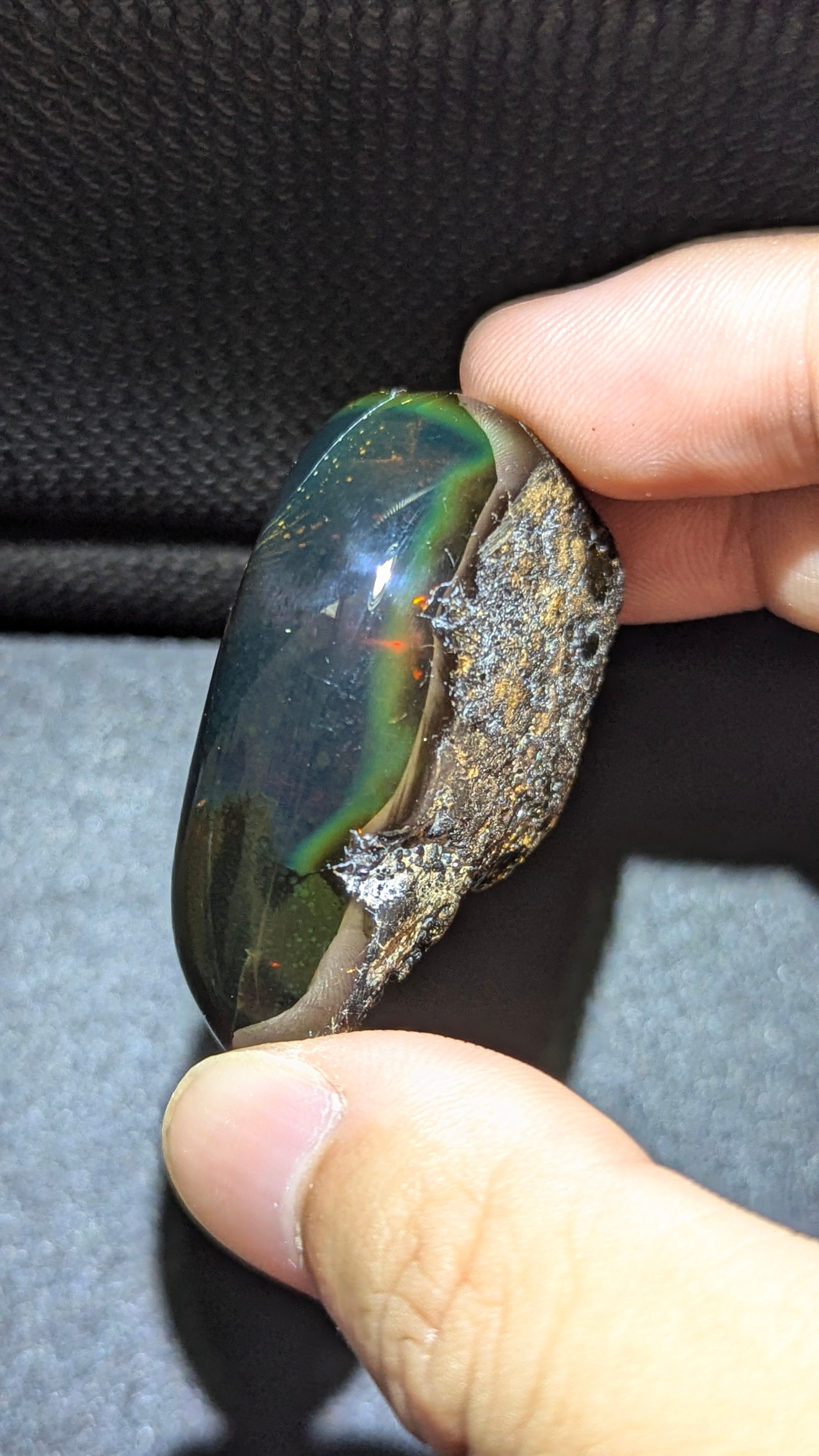 Rare Beautiful Genuine 12G Greenish Blue Amber – Natural Amber, Untreated