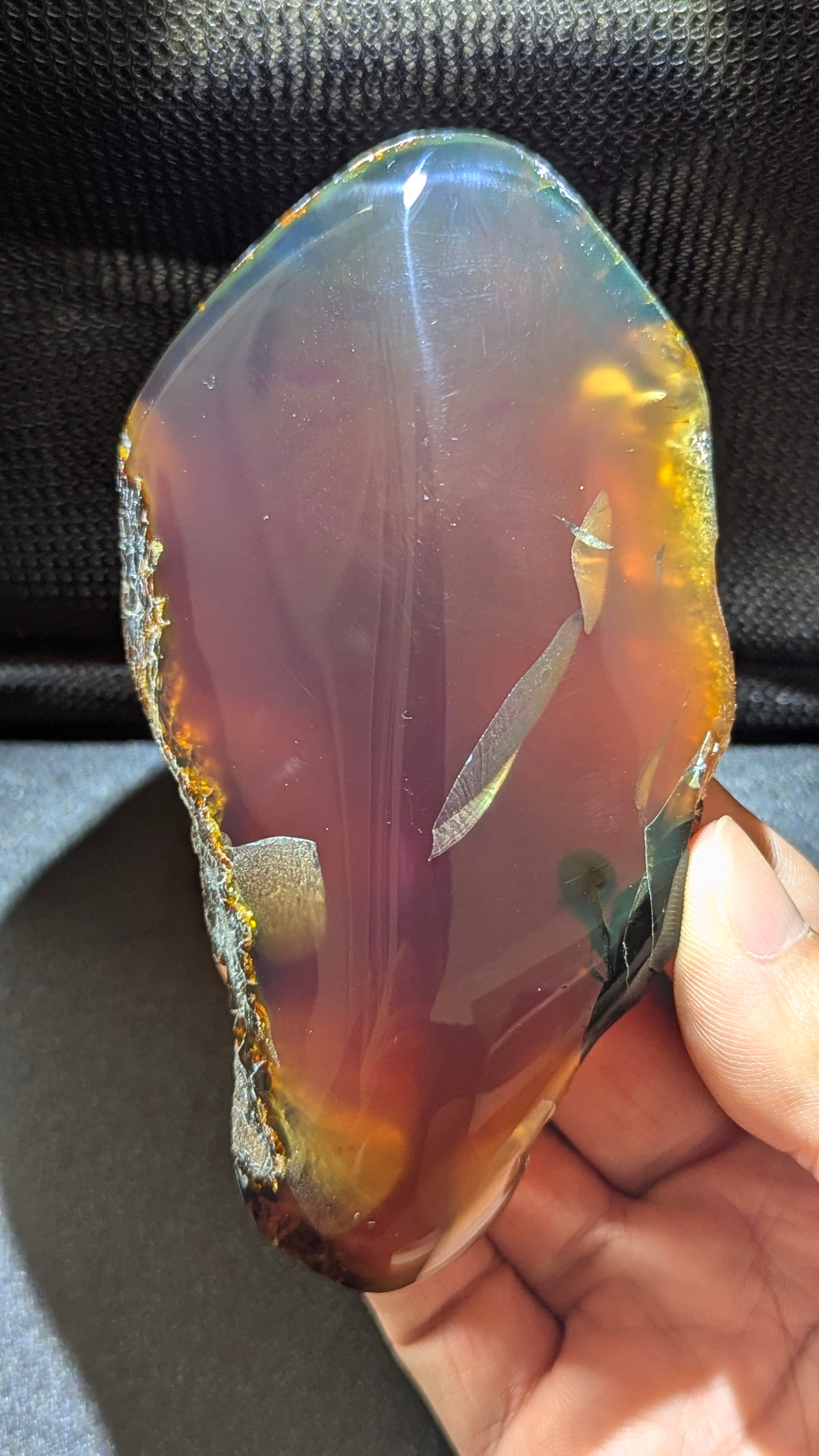 Rare Large Beautiful Genuine 90 G Blue Amber – Natural Amber, Untreated