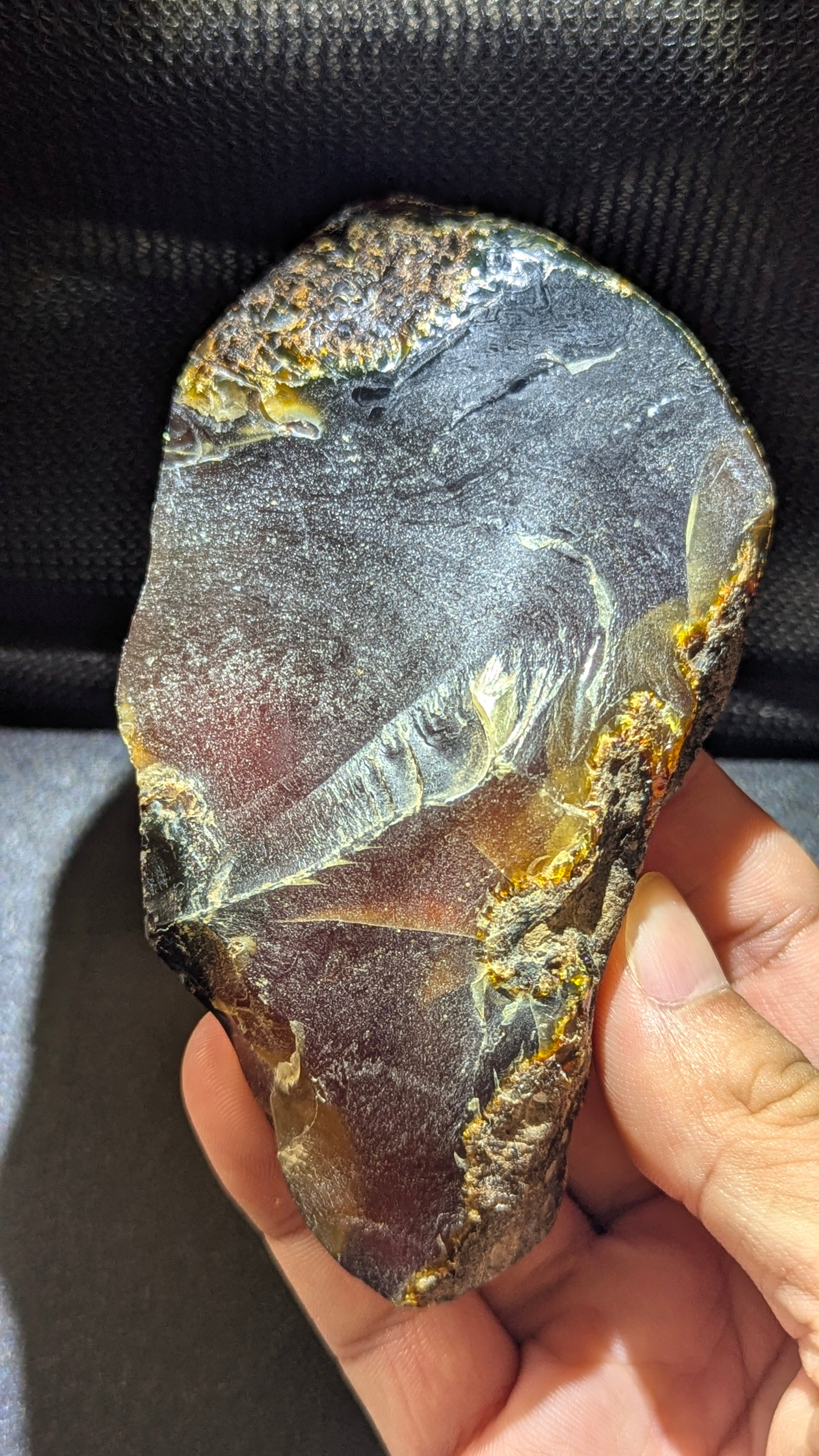 Rare Large Beautiful Genuine 90 G Blue Amber – Natural Amber, Untreated