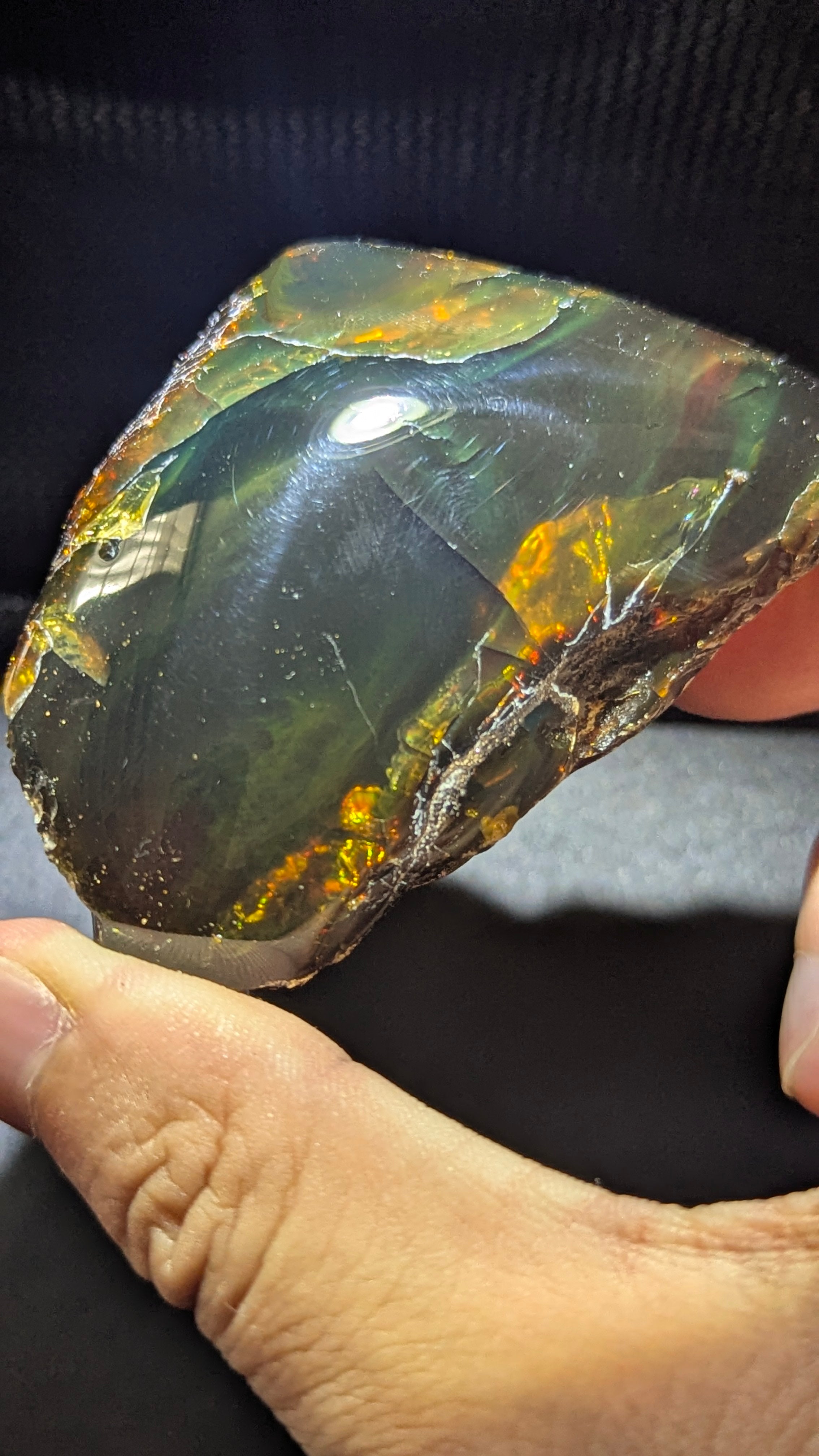 Rare Large Beautiful Genuine 49 G Blue Amber – Natural Amber, Untreated