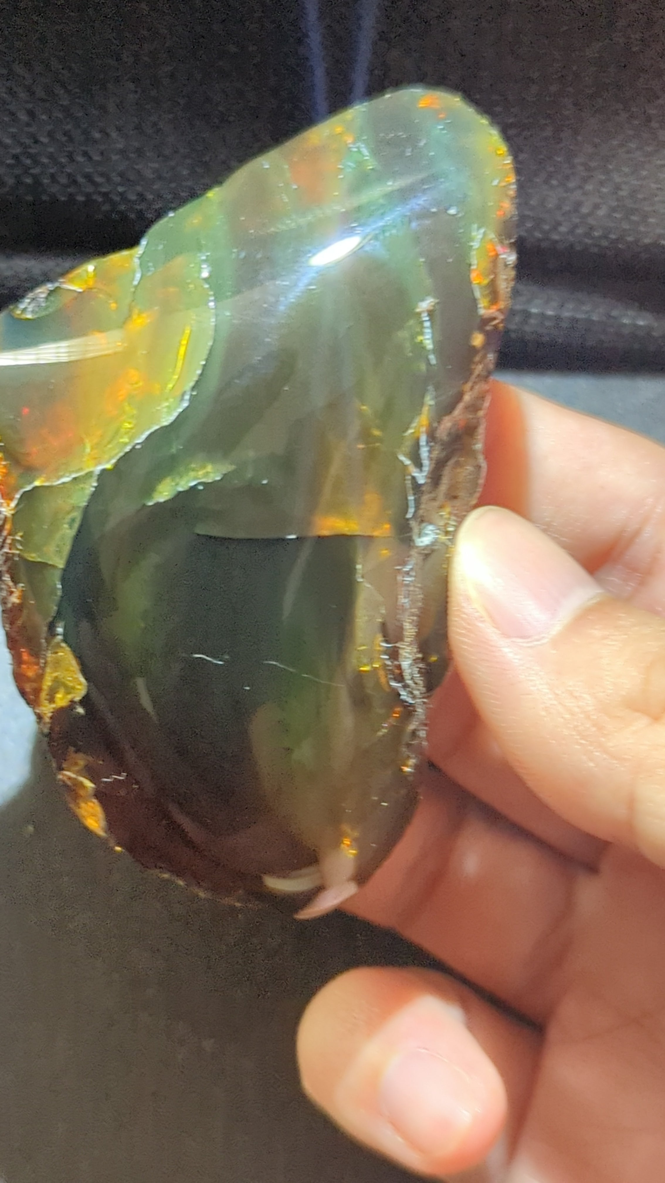 Rare Large Beautiful Genuine 49 G Blue Amber – Natural Amber, Untreated