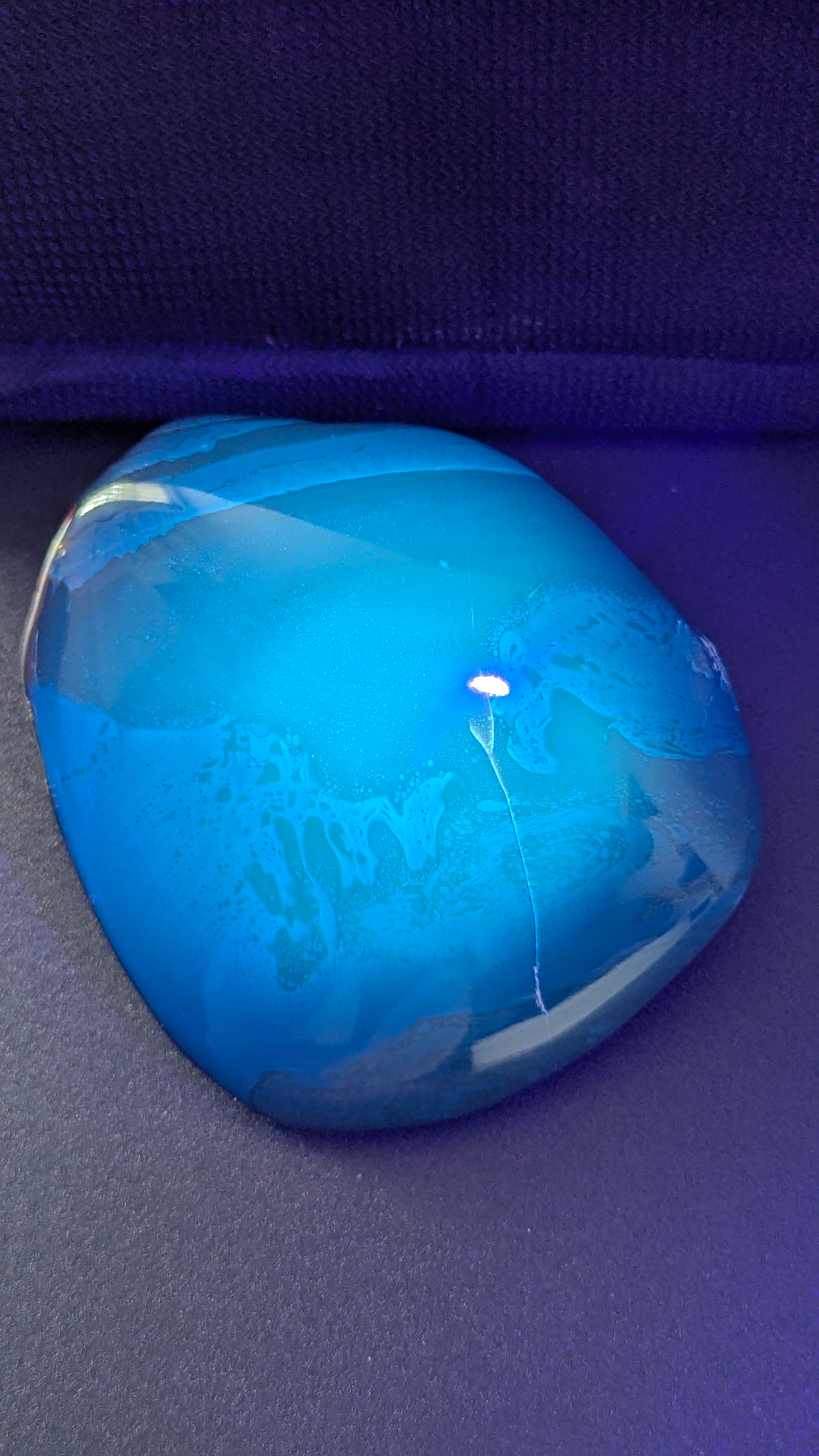 Super Rare Large Beautiful Genuine 192 G Blue Amber – Natural Amber, Untreated
