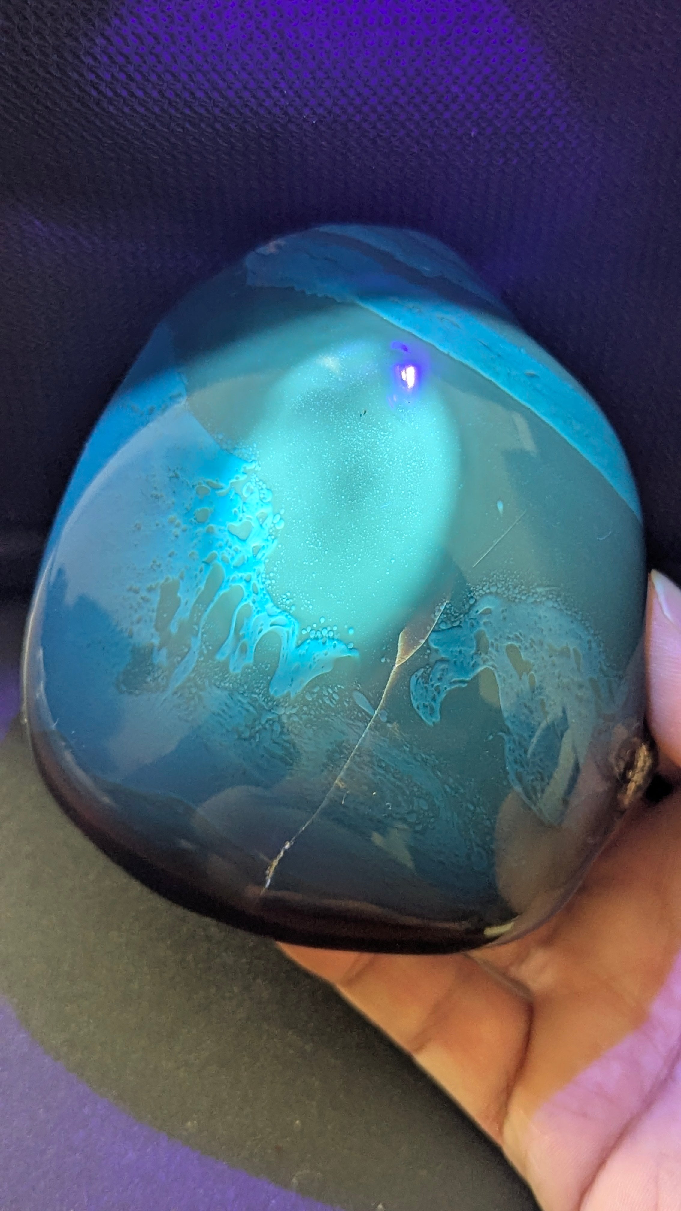 Super Rare Large Beautiful Genuine 192 G Blue Amber – Natural Amber, Untreated