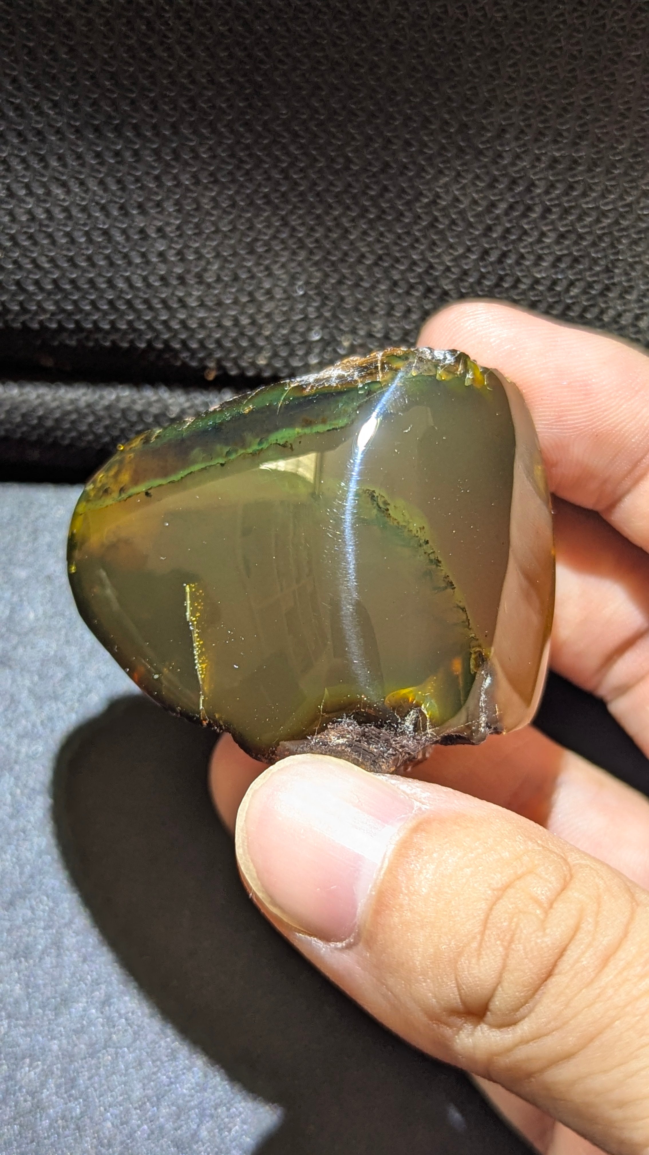 Rare Beautiful Genuine 22 G Greenish Blue Amber – Natural Amber, Untreated