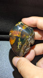 Rare Beautiful Genuine 21 G Golden Blue Amber – Natural Amber, Untreated