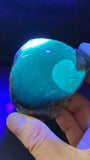 Polished Indonesian Blue Amber 70 g Specimen – Natural Rare Amber with Blue Glow