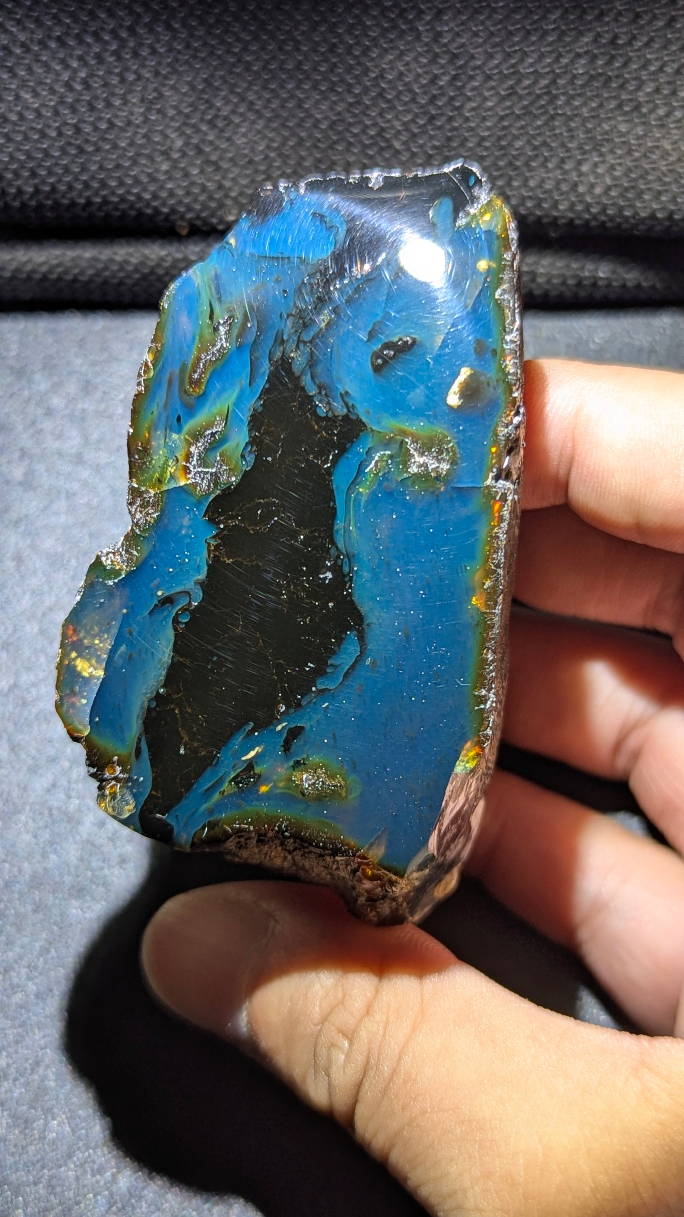 Natural Sumatran Blue Amber 69g Polished Piece – Rare Collector’s Amber Stone