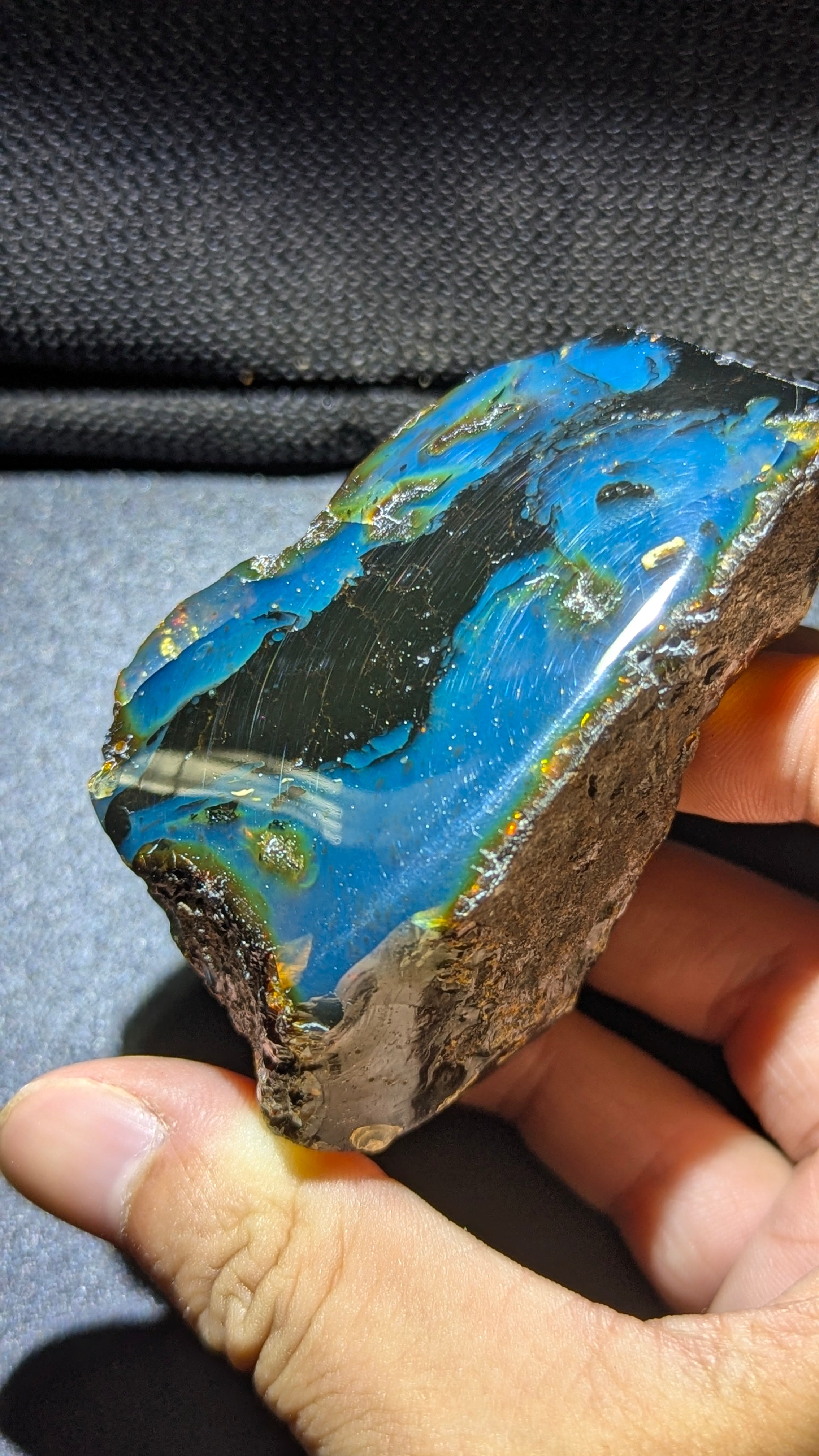 Natural Sumatran Blue Amber 69g Polished Piece – Rare Collector’s Amber Stone