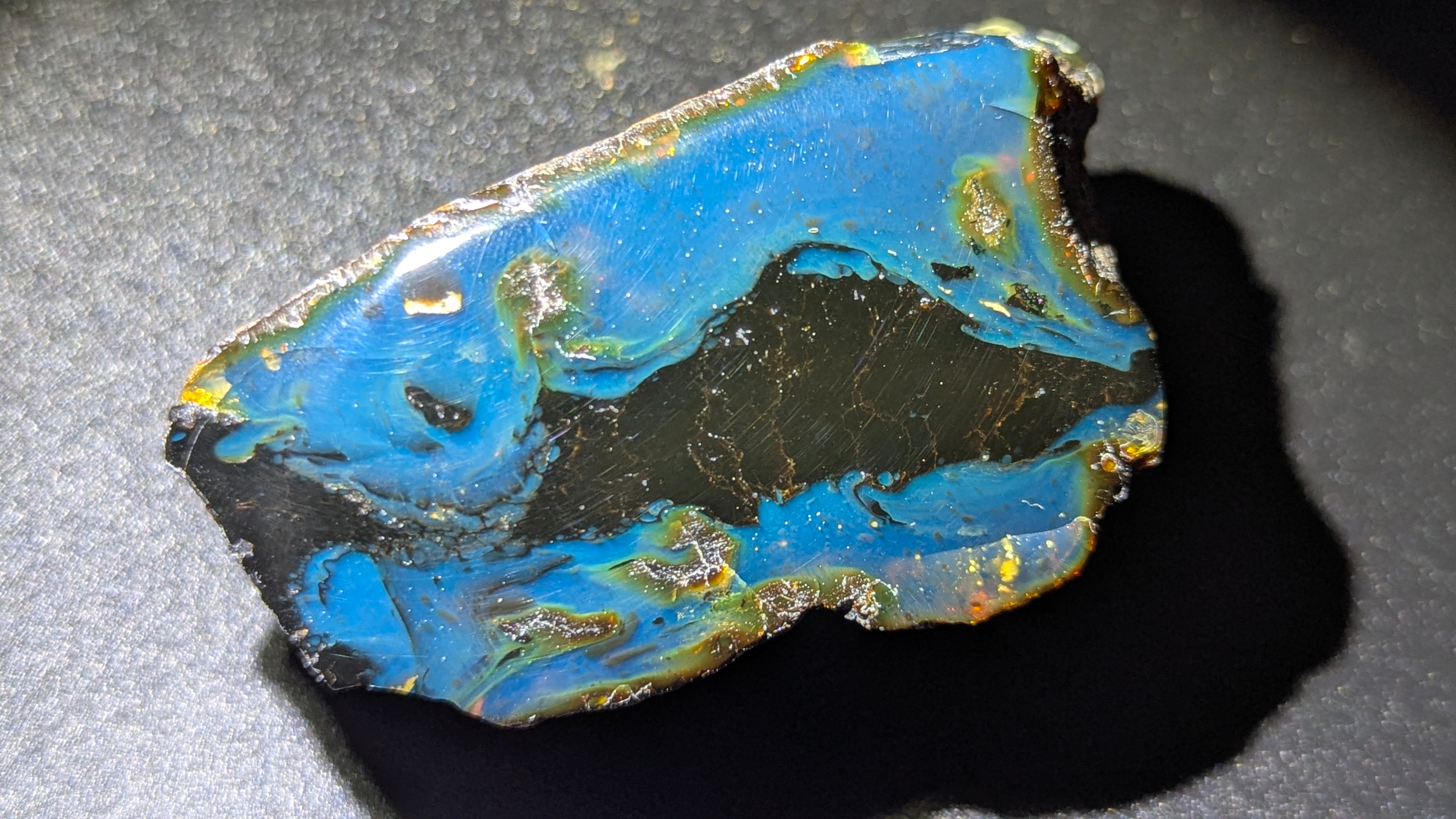 Natural Sumatran Blue Amber 69g Polished Piece – Rare Collector’s Amber Stone