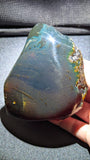 Polished Blue Amber 134g Display Specimen – Genuine Indonesian Fossil Resin