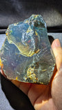 Polished Blue Amber 134g Display Specimen – Genuine Indonesian Fossil Resin