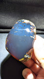 Rare 2 Tone Indonesian Blue Amber 39g Polished Stone – Natural Amber with Blue Glow