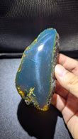 Collector Grade Blue Amber 65g Polished Specimen – Natural Sumatran Amber