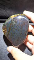 Rare Starry Lagoon Pattern with Natural Blue Glow - Polished Indonesian Blue Amber 42g Specimen