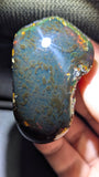 Natural Sumatran Blue Amber Specimen 29g – Cloud Pattern, UV Reactive Collector Amber with Honey Fire Edges