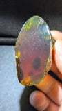 Aurora Nebula Sumatran Blue Amber Polished Specimen 17g – Rare Natural UV Glow Collector Stone