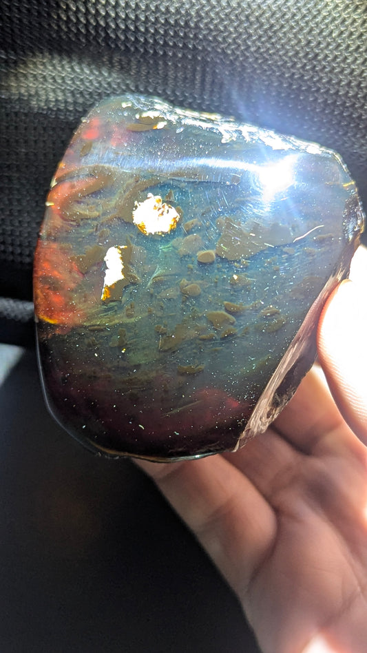 Cosmic Ocean Sumatran Blue Amber Specimen 75g – Rare Natural UV Glow Collector Grade