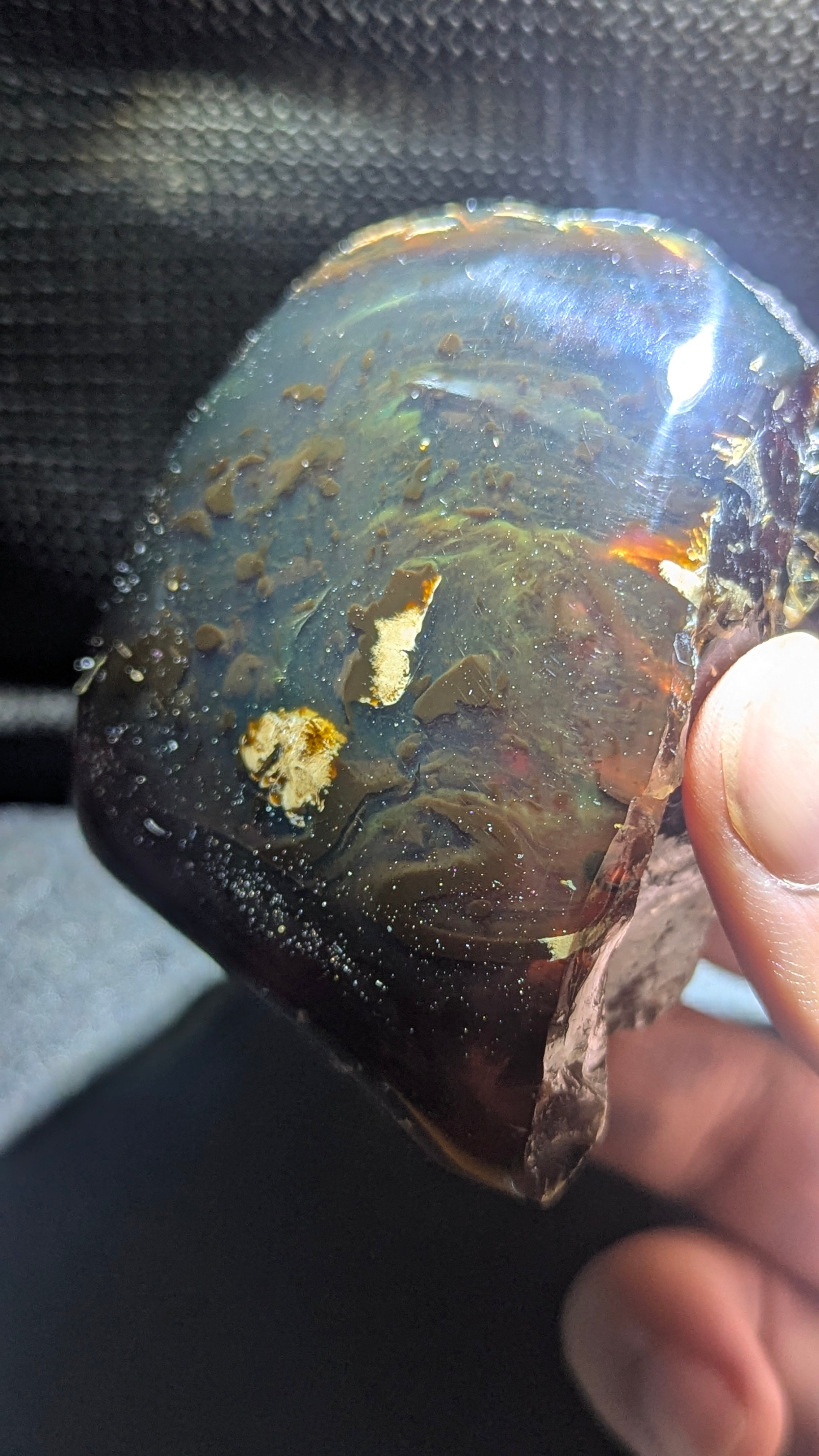 Cosmic Ocean Sumatran Blue Amber Specimen 75g – Rare Natural UV Glow Collector Grade