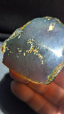 Golden Constellation Sumatran Blue Amber Specimen 24G – Rare Natural UV Glow Collector Amber