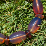 Rare Blue Amber Bracelet — Blue Sheen in White Light, Calming Energy