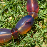 Rare Blue Amber Bracelet — Blue Sheen in White Light, Calming Energy