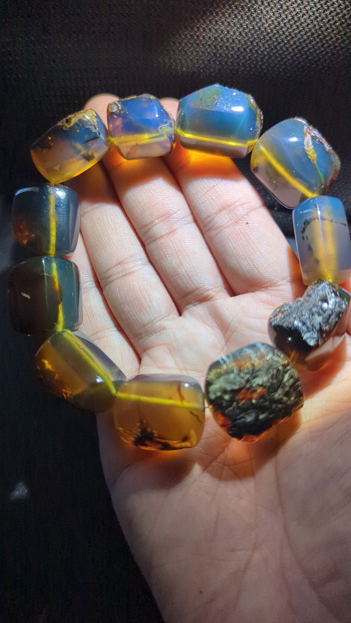 BLUE AMBER BRACELETS