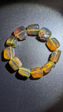 Indonesian Blue Amber Bracelet | Genuine Sumatran, Glows Blue