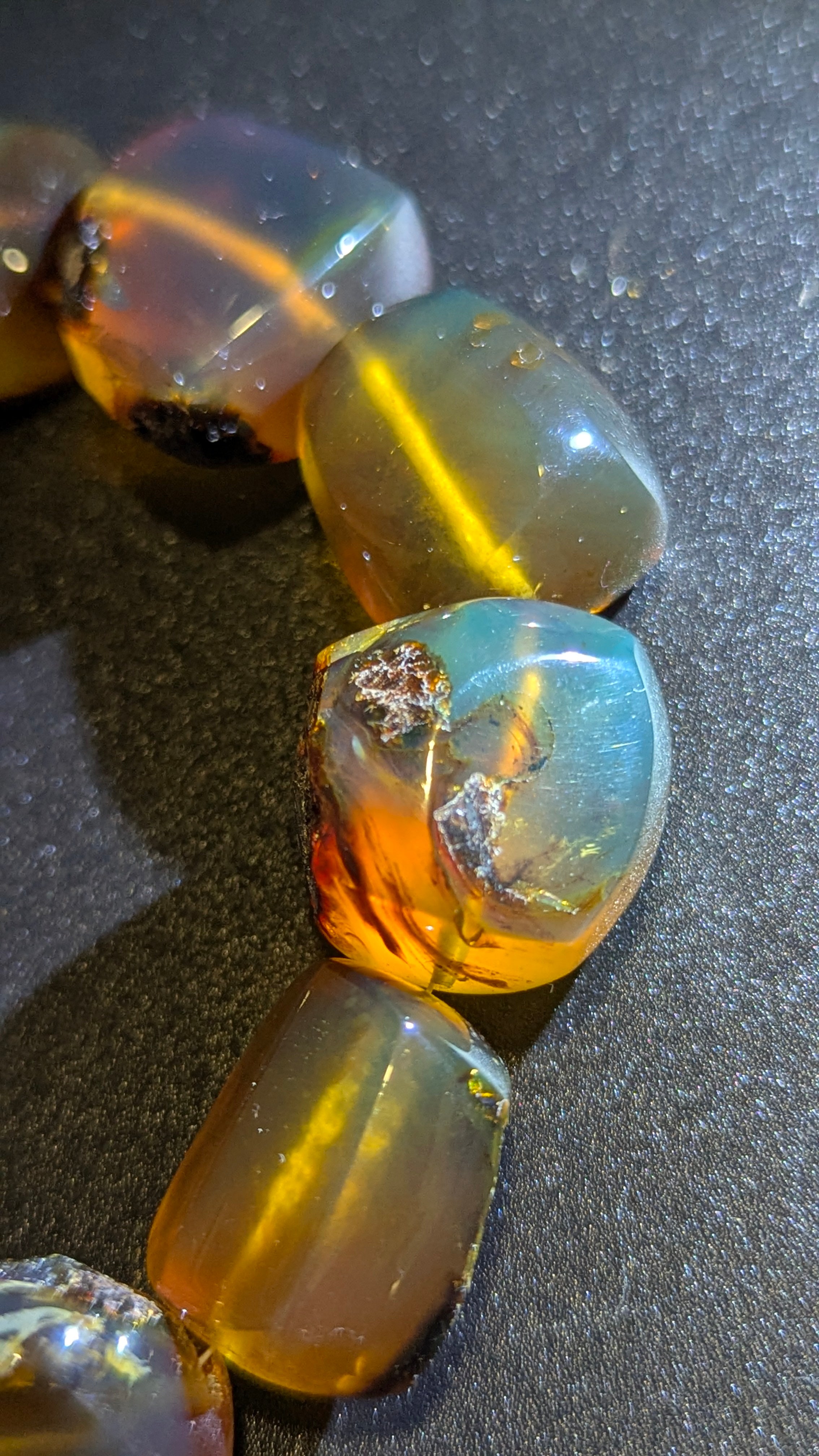 Indonesian Blue Amber Bracelet | Genuine Sumatran, Glows Blue