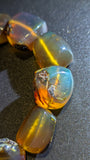 Indonesian Blue Amber Bracelet | Genuine Sumatran, Glows Blue