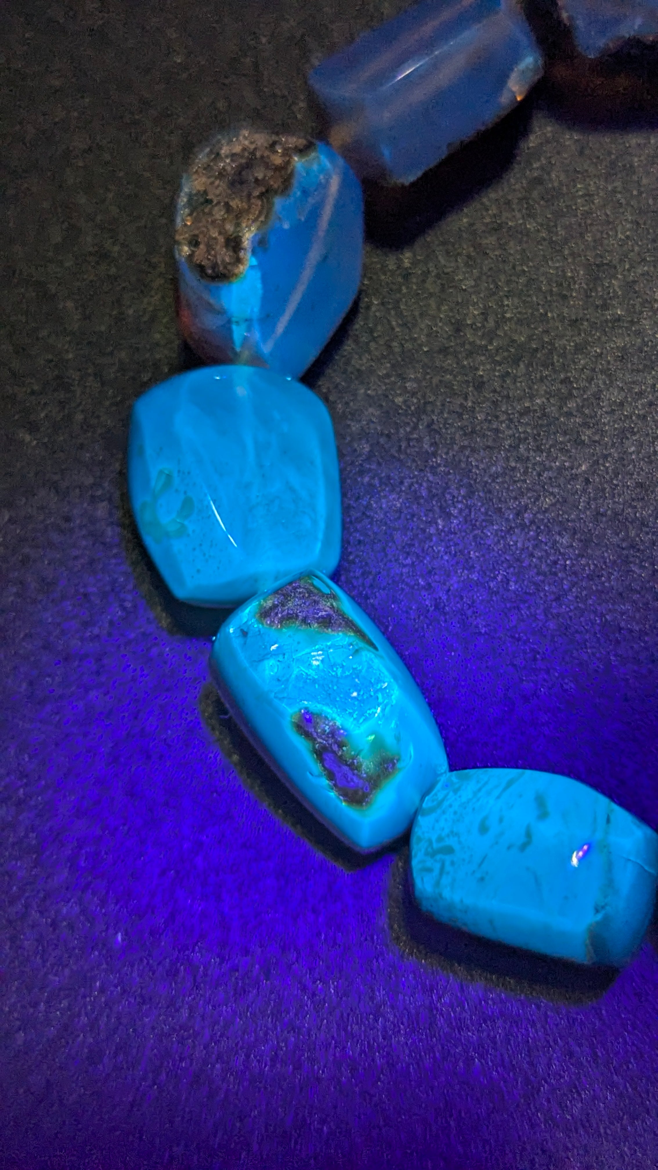 Indonesian Blue Amber Bracelet | Genuine Sumatran, Glows Blue