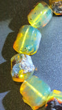 AAA Natural Sumatran Blue Amber Bracelet – Chunky Semi-Polished Honey Amber Beads, Rare Collector Jewellery