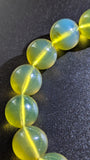 Rare AAA Natural Blue Amber Bracelet – High clarity 15mm “Sky & Honey” Glow Beads, High-Clarity White-Light Blue Sheen