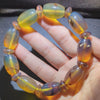 Rare Blue Amber Bracelet — Handmade “Ocean-to-Honey” Glow Statement Beads